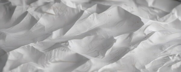 Obraz premium Smooth white paper with delicate wrinkles and visible fibers , surface, creases
