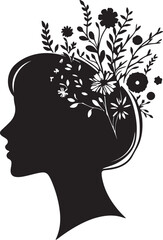 Creative Bloom: Nature Emerging from Her Head