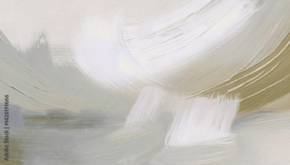 Poster tranquil neutral abstraction stirring a sense of peace, harmony and balance with monochromatic textu