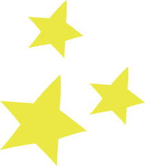 3つ星の手描きアイコンイラスト