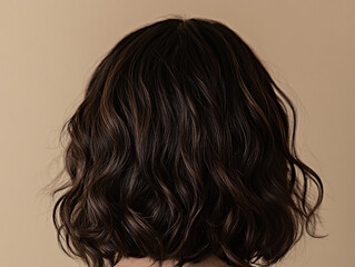 Naklejka premium Beautiful hair of a beauty, hairstyle advertising design