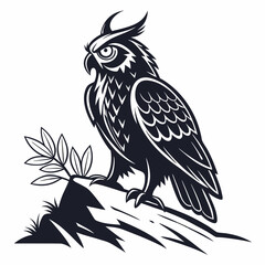 Fototapeta premium bird, eagle, vector, illustration, animal, cartoon, head, nature, wild, tattoo, hawk, wildlife, black, feather, symbol, raven, beak, drawing, art, animals, logo, design, flying, crow, falcon