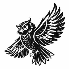 Obraz premium bird, eagle, vector, illustration, animal, cartoon, head, nature, wild, tattoo, hawk, wildlife, black, feather, symbol, raven, beak, drawing, art, animals, logo, design, flying, crow, falcon