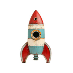 Vintage Retro Rocket Ship Toy, Space Exploration, Children's Plaything