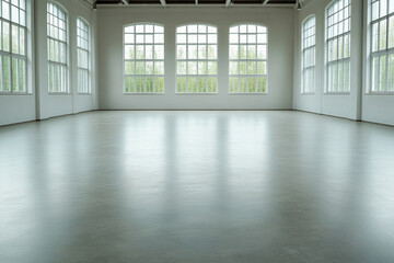 Obraz premium Empty sports stadium with clean lines and large open space, suitable for sports-related products or active lifestyle promotions