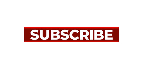 Subscribe Button on a Transparent Background