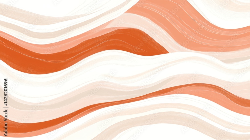 Poster soft, flowing waves of peach and cream colors create a gentle abstract pattern.