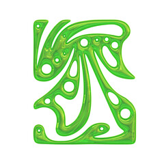 Futuristic Transparent Organiic Shape