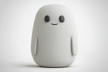 Simple, friendly, cartoonish, grey creature