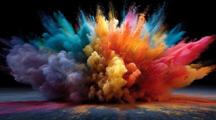 Colorful powder explosion (1)