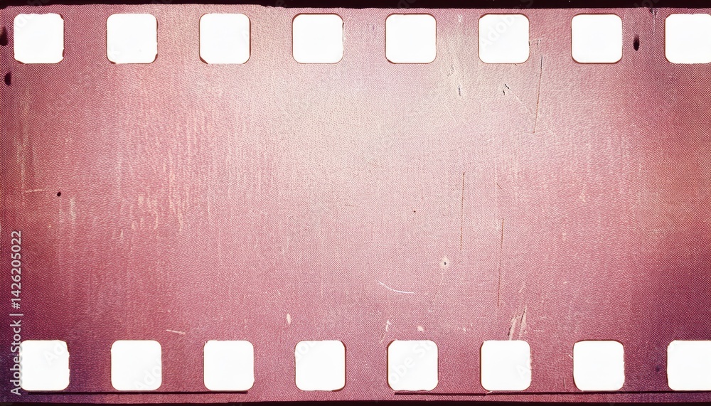 Aufkleber vintage blank film strip texture in faded pink tones for retro web design print backgrounds branding