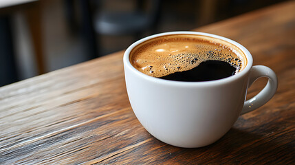 a cup of black coffee