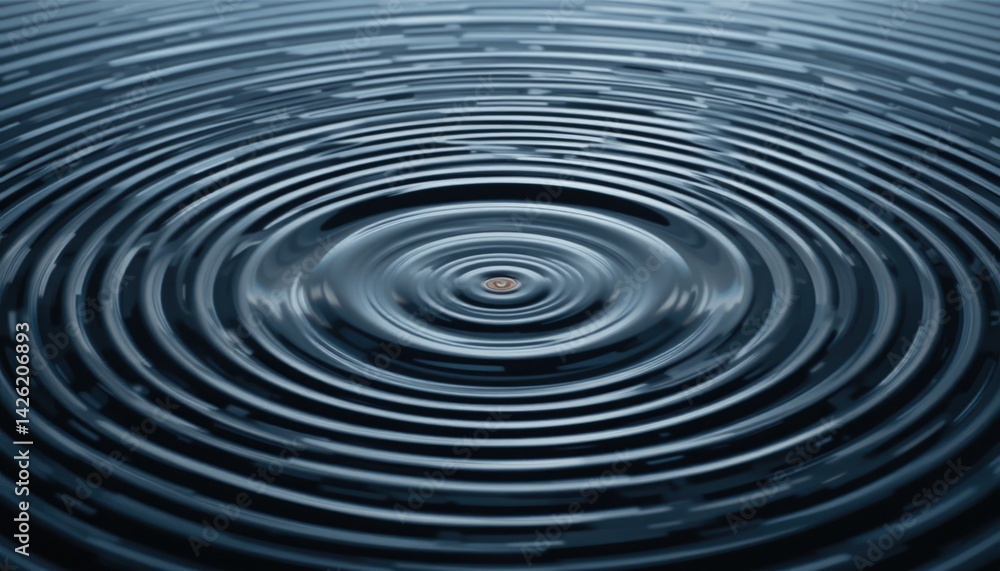 Poster ripple effect water interaction nature abstract imagery tranquil environment close-up view fluid dyn