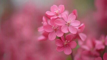 Obraz premium Delicate pink blossoms in soft focus.
