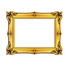 gold frame with clipping path