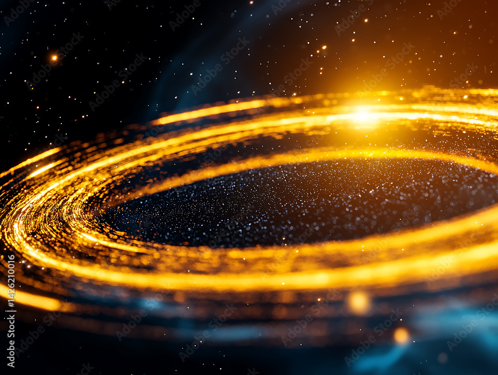 Aufkleber dynamic cosmic swirl of starlight outer space digital art galactic environment close-up view abstrac