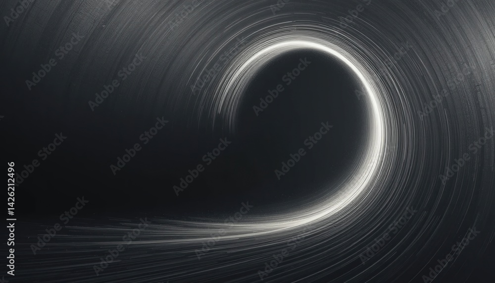 Poster dynamic energy surge abstract tunnel digital art dark environment close-up viewpoint concept of moti