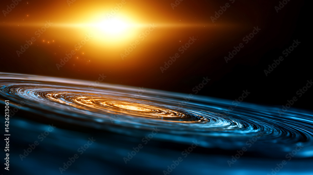 Poster cosmic swirl of light and matter outer space digital artwork celestial environment abstract viewpoin