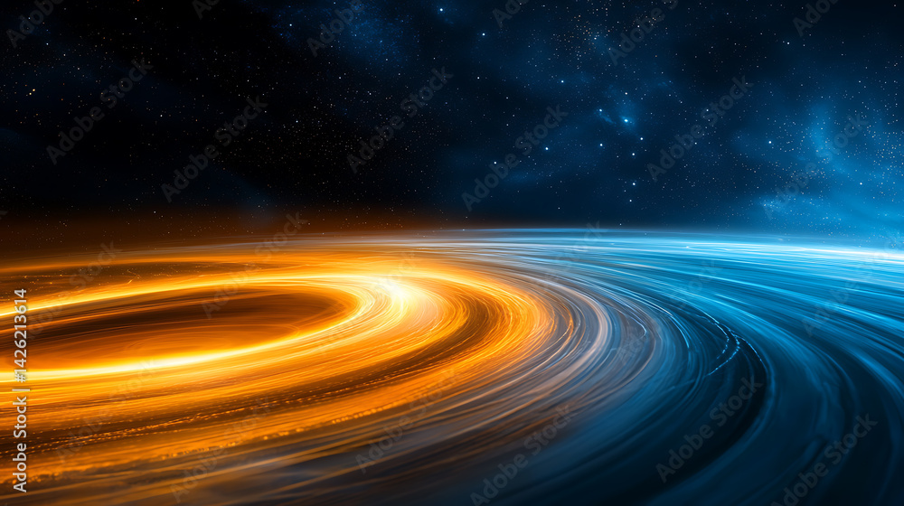 Aufkleber exploring cosmic phenomena black hole formation in space digital art deep space high-resolution view