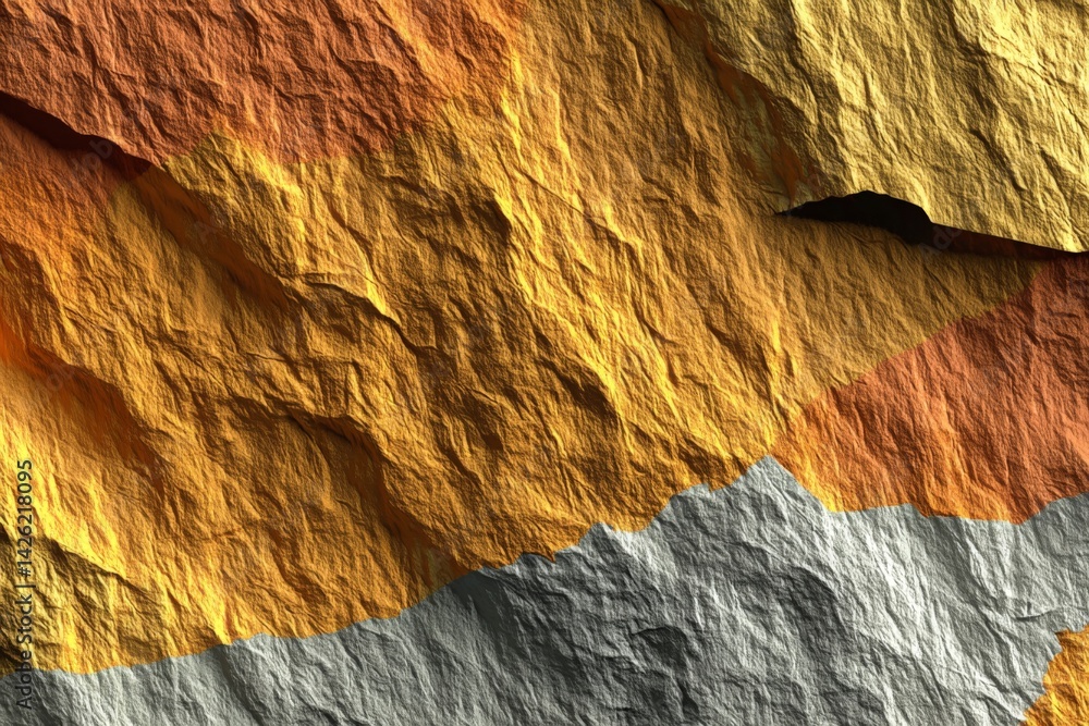 Aufkleber colorful abstract texture with warm hues and layered patterns in a rocky surface