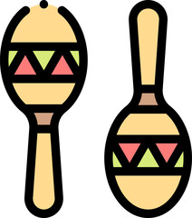 maracas illustration on a white background  