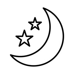 Moon and crescent icon