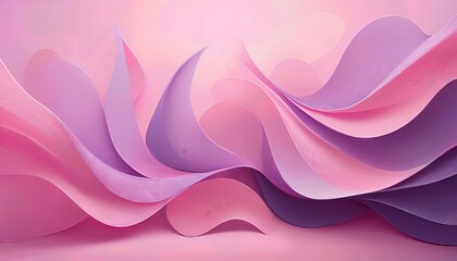 Vibrant Pink and Violet Abstract Shapes on a Pastel Pink Background A Soft, Dreamy Elegance in an Abstract Artwork