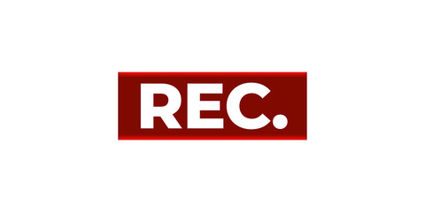 Rec Button on a Transparent Background