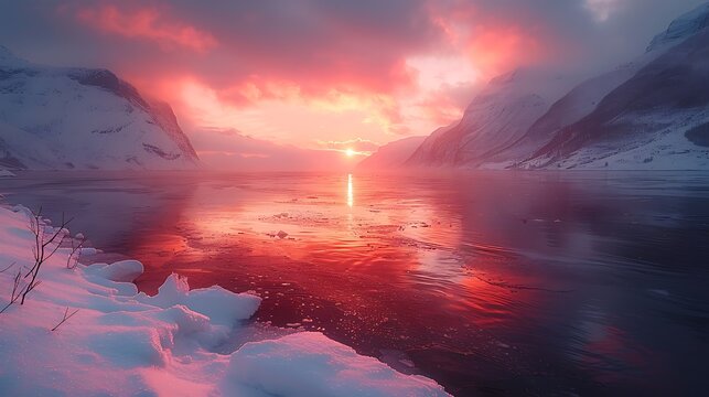 **Sunrise Breaking Through Snow Clouds Over Icy Fjord, Cinematic Glow On Water --Ar 16:9 --S 994 --V 6.0 --Style Raw** - @Darya (Relaxed) -# Create, Explore, And Organize On [Midjourney.Com](<Https://