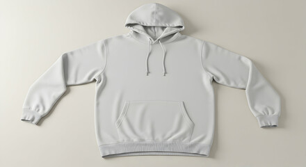 Blank White Hoodie Mockup Apparel Design Template Fashion Garment Clothing Sweatshirt Casual Style Unisex Wear Modern Trend
