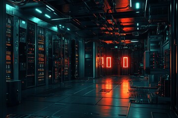 The design of the server features a futuristic aesthetic with clean lines, evoking a sense of high-tech sophistication