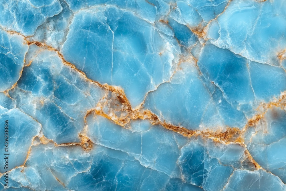 Poster beautiful blue agate stone displaying striking patterns and textures found in nature's gems