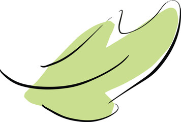 Obraz premium Falling Leaf Logo Decorative Gentle Illustration Simple Design