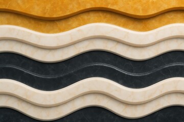 Abstract Wave Pattern: A visually captivating, close-up of a seamless wave pattern, showcasing a dynamic interplay of light and shadow, with harmonious shades and textures.
