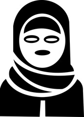 muslim woman with hijab icon on white background. muslim woman with hijab icon symbol design. Simple element illustration from Other concept. Vector, EPS 10, isolated on transparent background