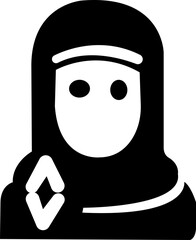 muslim woman with hijab icon on white background. muslim woman with hijab icon symbol design. Simple element illustration from Other concept. Vector, EPS 10, isolated on transparent background