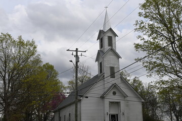wooden church steeple