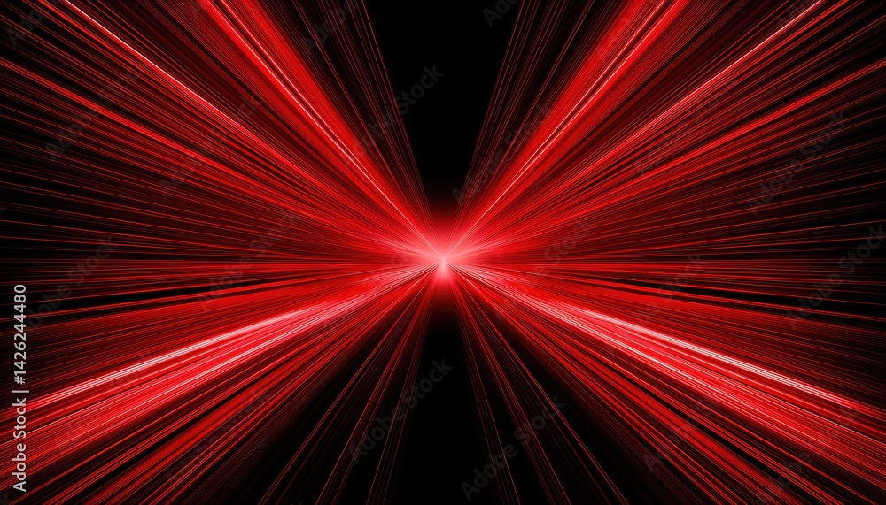 Poster red line of light speed motion background striking, futuristic, fast movement design in vibrant red 