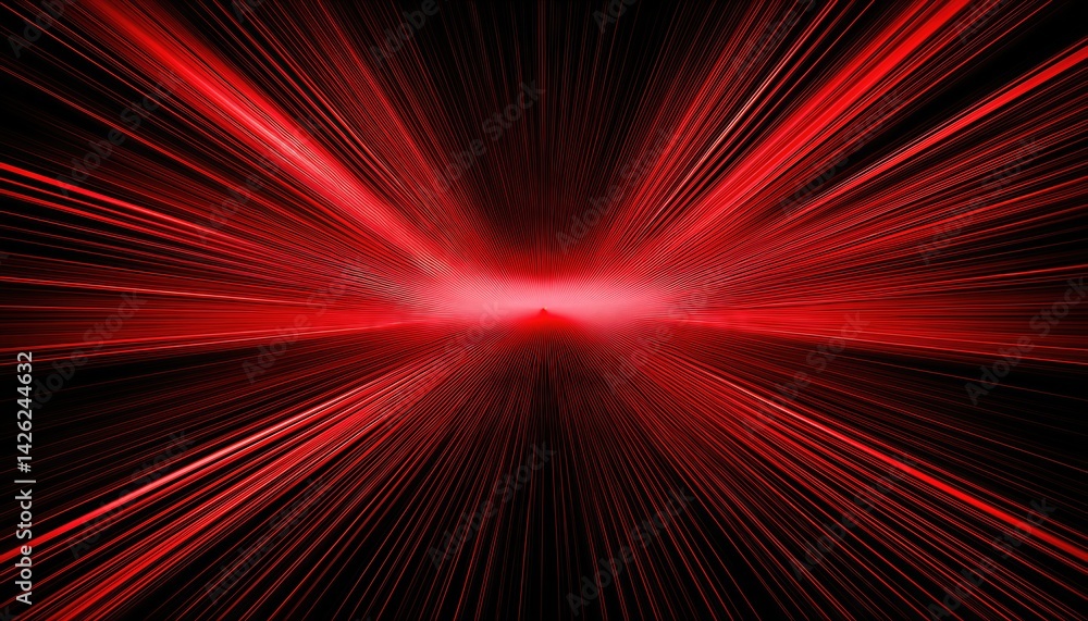 Poster electrifying red line of light speed motion fast movement background design evoking energy and vibra