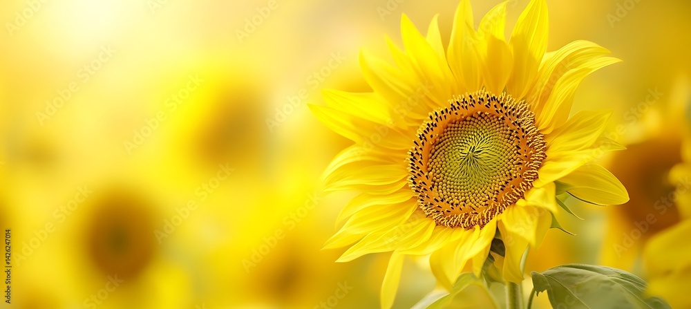 Poster bright sunflower yellow abstract background with flowing curved patterns and vibrant dynamic lines