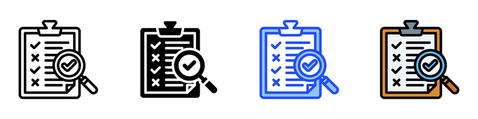 Evaluation Icon Set With Multiple Style Collection