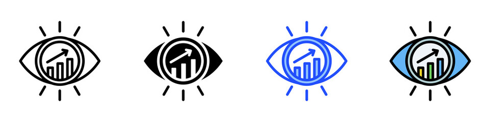 Vision Icon Set With Multiple Style Collection