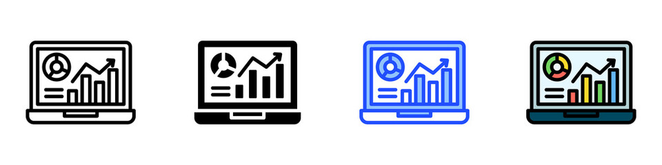 Report Icon Set With Multiple Style Collection