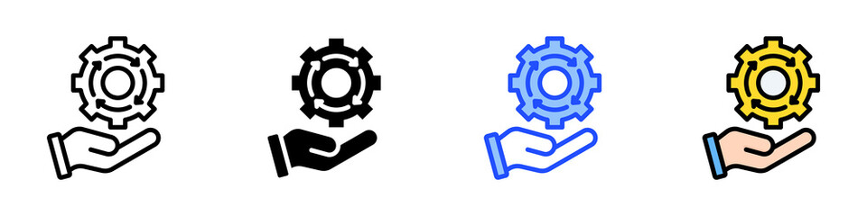 Change Management Icon Set With Multiple Style Collection