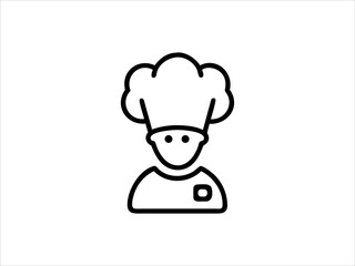 Simple Chef Icon Silhouette