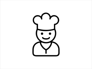 Simple Chef Icon Silhouette