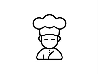 Simple Chef Icon Silhouette
