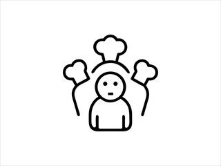 Simple Chef Icon Silhouette