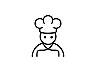 Simple Chef Icon Silhouette