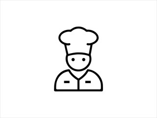 Simple Chef Icon Silhouette